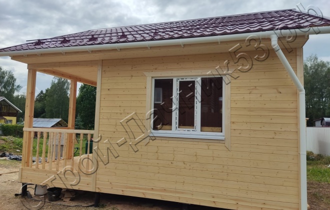 4 Каркасно-щитовой дом  Д-19, 6х6м, 36 М², Московская область, Шаховской район, ДНП Рождествено-2 (7)